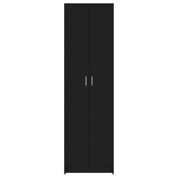 vidaXL خزانة مدخل لون أسود 55×25×189 سم خشب صناعي