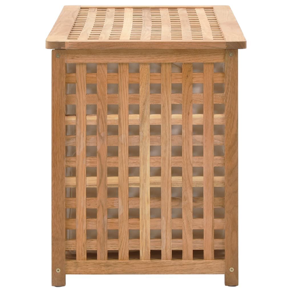 vidaXL صندوق غسيل 77.5×37.5×46.5 سم خشب جوز صلب