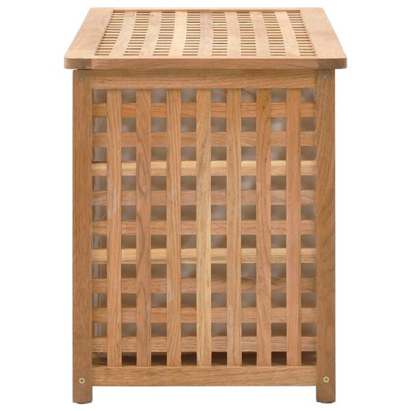 vidaXL صندوق غسيل 77.5×37.5×46.5 سم خشب جوز صلب