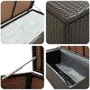 vidaXL صندوق تخزين للحديقة بولي روطان 200×50×60 سم بني
