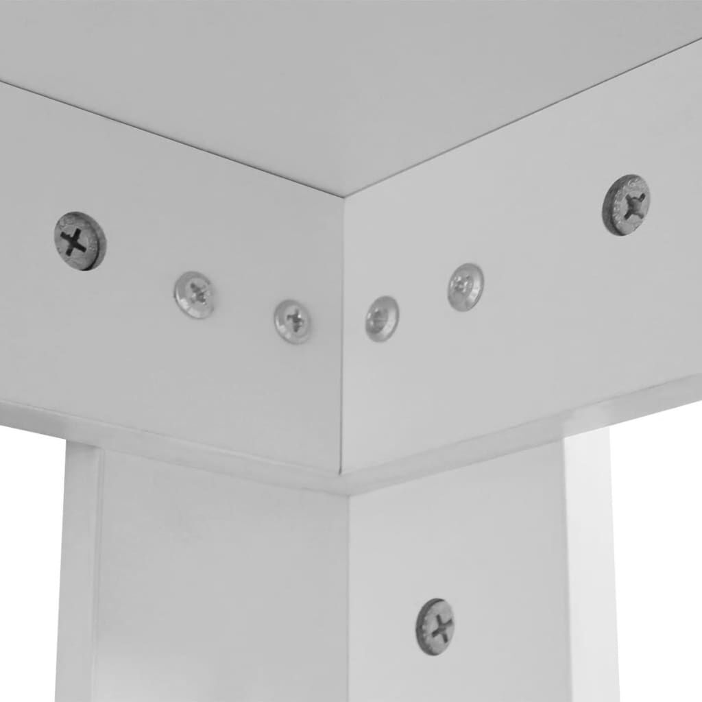 vidaXL طاولة طعام 75x80x140 سم أبيض