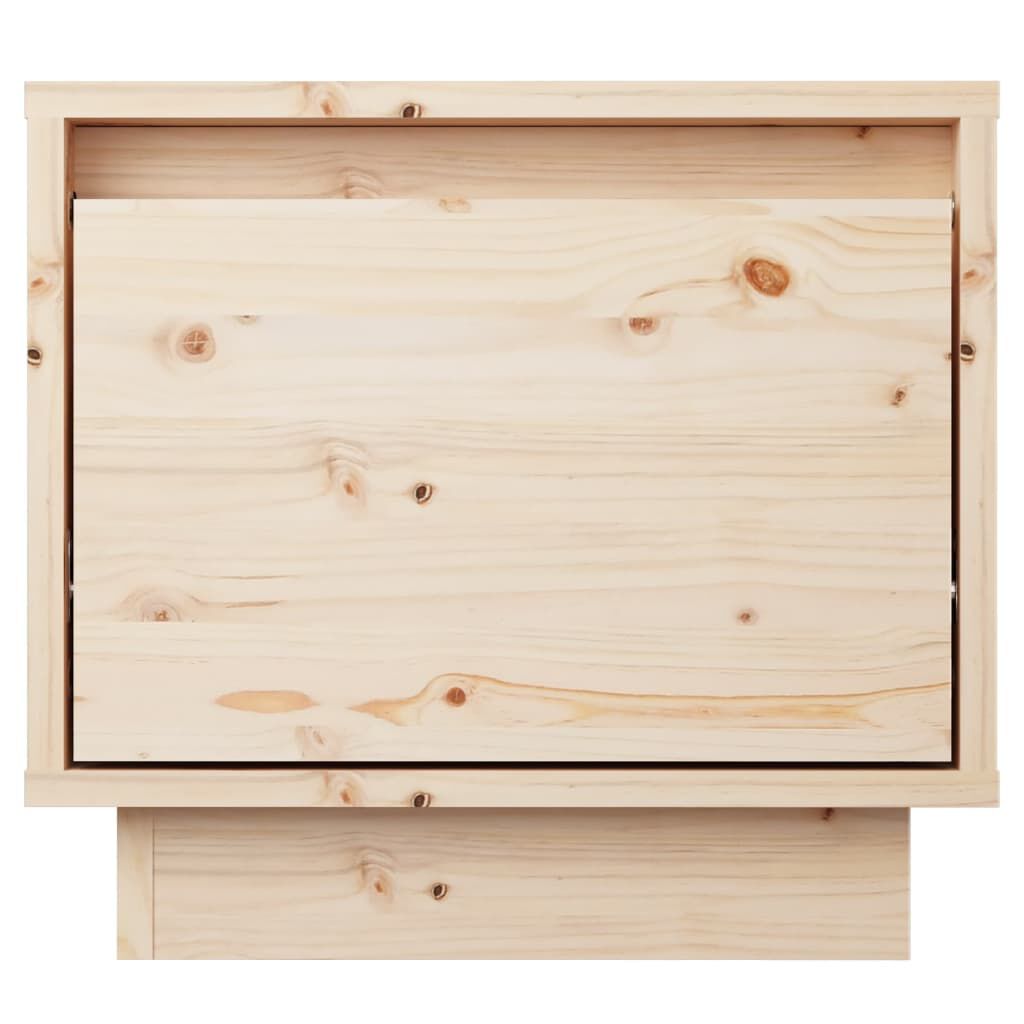 vidaXL خزانات جانب السرير 2 ق 35×34×32 سم خشب صنوبر صلب