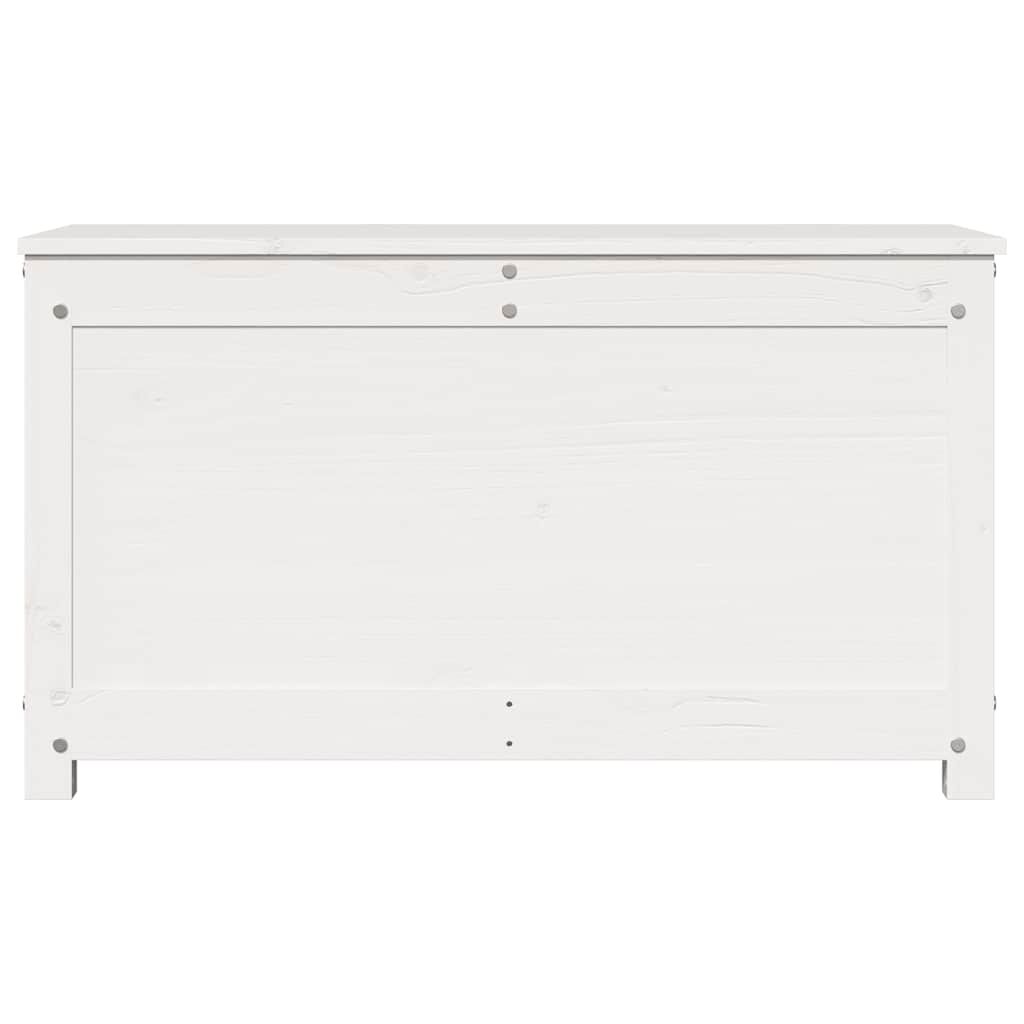 vidaXL صندوق تخزين لون أبيض 45,5x40x80 سم خشب صنوبر صلب