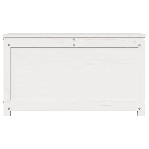 vidaXL صندوق تخزين لون أبيض 45,5x40x80 سم خشب صنوبر صلب