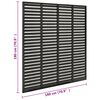 vidaXL سياج كوة 180×180 سم مادة WPC رمادي داكن