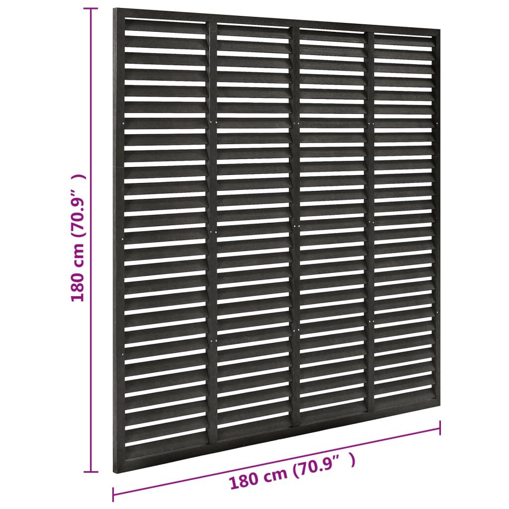 vidaXL سياج كوة 180×180 سم مادة WPC رمادي داكن