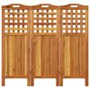 vidaXL مقسم غرفة 3-ألواح 121.5×2×115 سم خشب أكاسيا صلب
