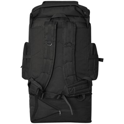 vidaXL حقيبة ظهر طراز عسكري 2 اكس لارج 100 لتر لون أسود