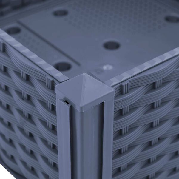 vidaXL حوض زراعي مرتفع 120×40×23 سم بولي بروبيلين