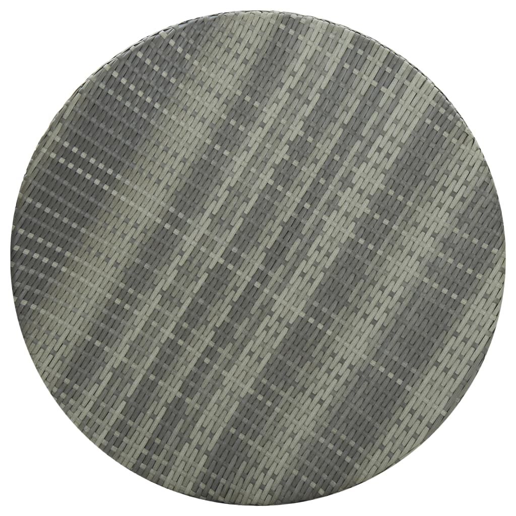 vidaXL طاولة حديقة رمادي 75.5×106 سم بولي روطان