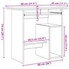 vidaXL مكتب لون أسود 80×45×74 سم خشب صناعي