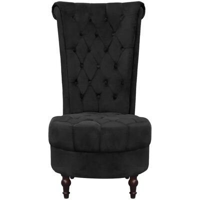 vidaXL كرسي أريكة بمسند ظهر مرتفع قماش أسود