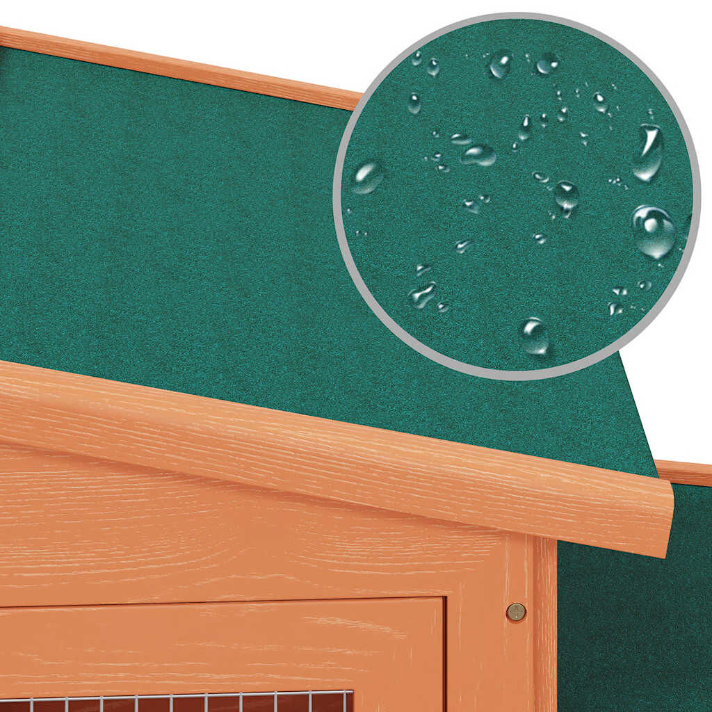 vidaXL قفص أرانب كبير منزل الحيوانات الصغيرة قفص الحيوانات الأليفة مع أسقف خشب