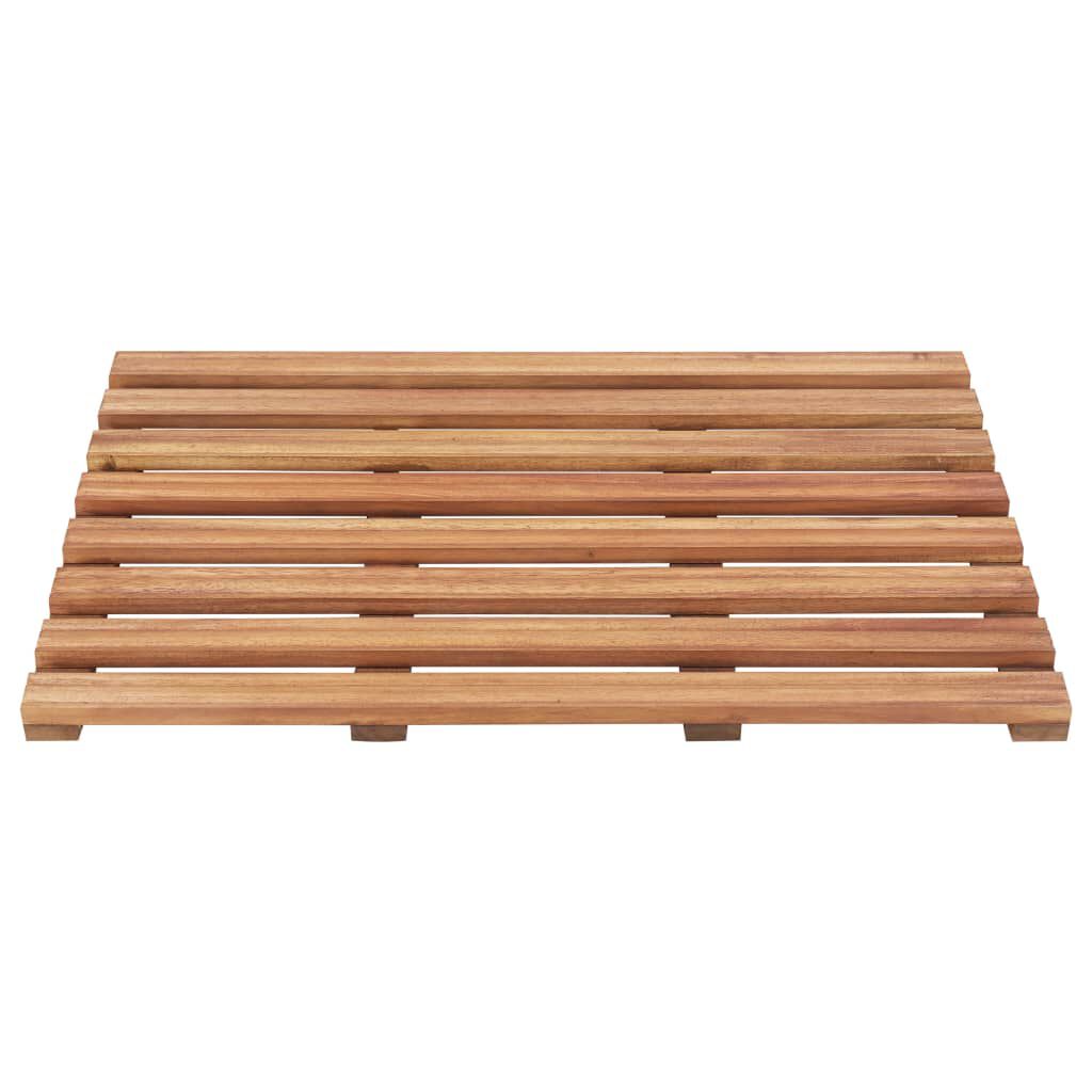vidaXL سجادات حمام 2 ق خشب سنط صلب 56×37 سم