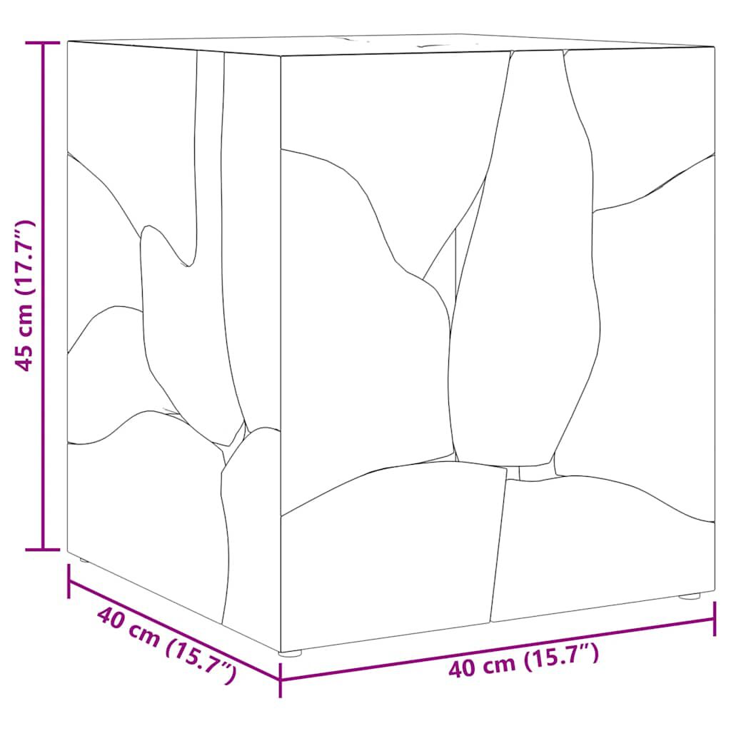 vidaXL مقعد خشب ساج صلب