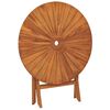 vidaXL طاولة حديقة قابلة للطي قطر 85×75 سم خشب ساج صلب