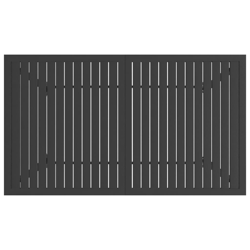 vidaXL طاولة حديقة أنثراسيت 140×80×72 سم فولاذ