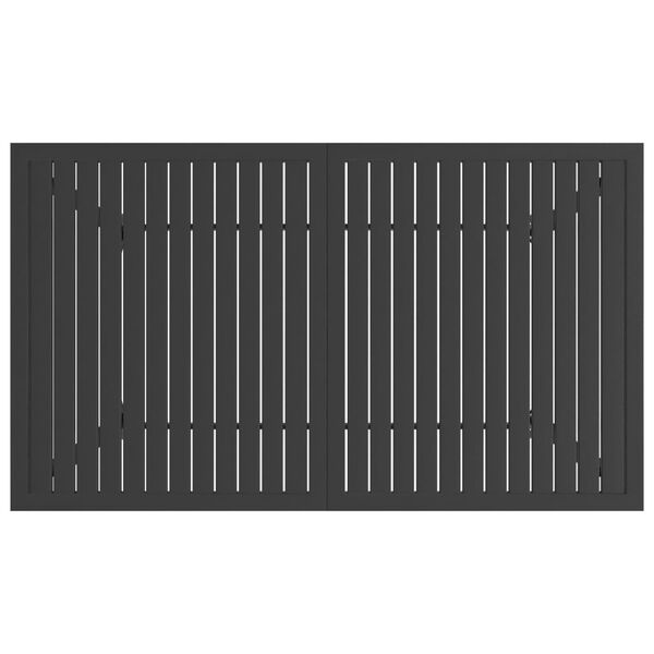 vidaXL طاولة حديقة أنثراسيت 140×80×72 سم فولاذ