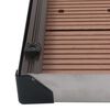 vidaXL قاعدة دُش خارجي WPC فولاذ مقاوم للصدأ 80×62 سم بني