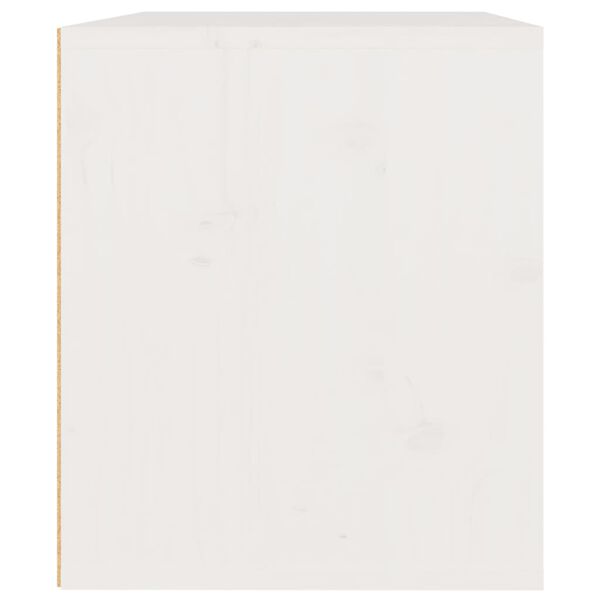 vidaXL خزانات حائط لون أبيض 35x30x45 سم خشب صنوبر صلب