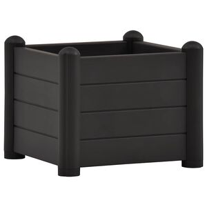 vidaXL حوض حديقة مرتفع PP أنثراسايت 43&times;43&times;35 سم