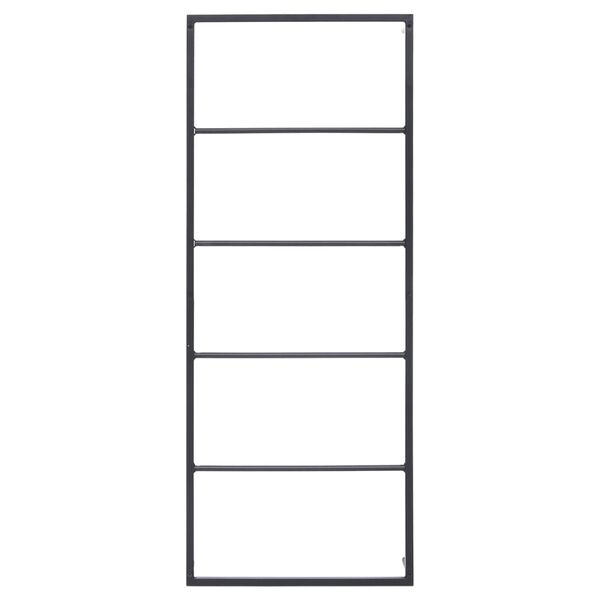 vidaXL حامل مناشف أسود 45×10×115 سم فولاذ