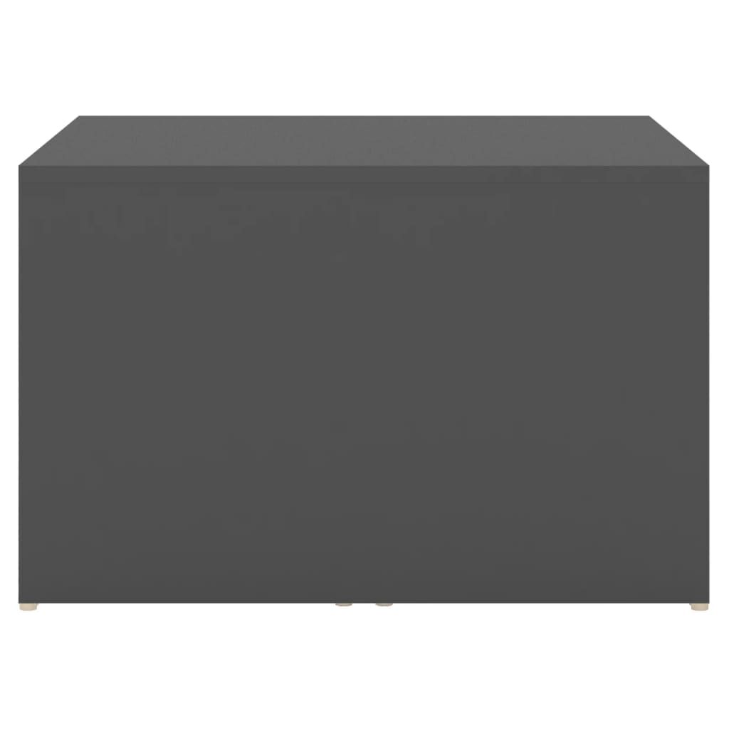vidaXL عدد 3 قطع طقم طاولات قهوة متداخلة رمادي 60×60×38 سم خشب صناعي