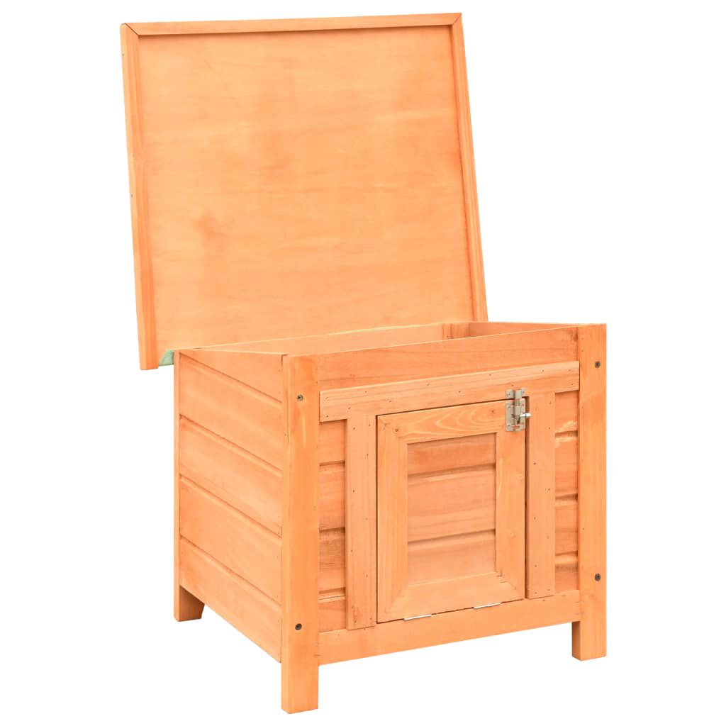 vidaXL منزل قطط خشب صنوبر صلب وخشب تنوب 50×46×43.5 سم