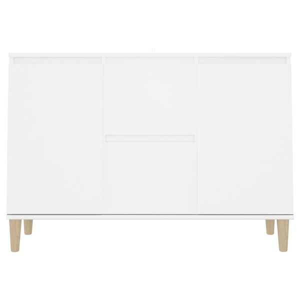 vidaXL خزانة جانبية أبيض 101×35×70 سم خشب صناعي