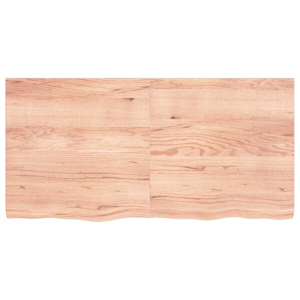 vidaXL رف حائط لون بني فاتح 120*60*(2-4) سم خشب بلوط صلب معالج