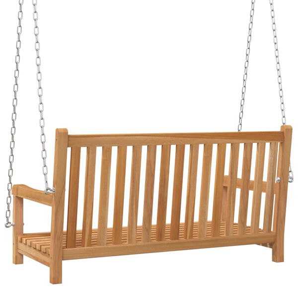 vidaXL بنش متأرجح خشب ساج صلب 114×60×64 سم