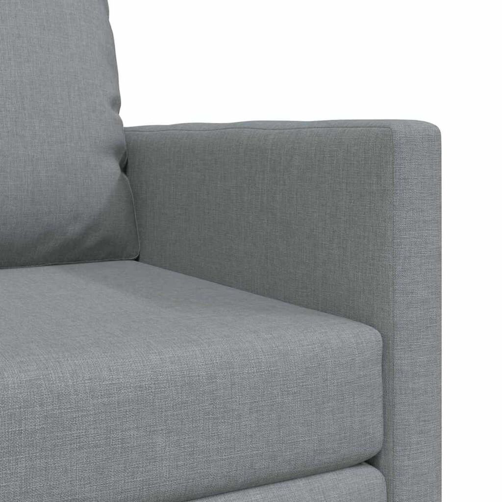 vidaXL سرير أريكة أرضي 2 في 1 لون رمادي فاتح 55x174x112 سم قماش