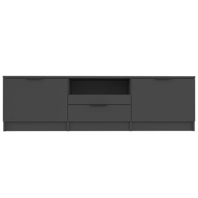 vidaXL خزانة تلفزيون أسود 140×35×40 سم خشب صناعي