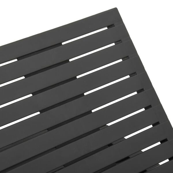 vidaXL كرسي تشمس بلاستيك أنثراسيت