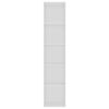 vidaXL خزانة كتب لون أبيض 40×30×189 سم خشب صناعي