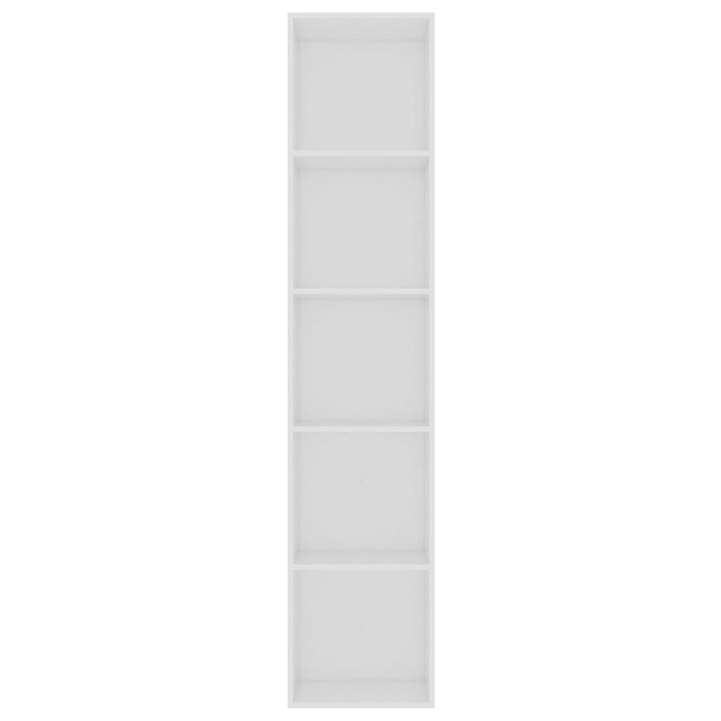 vidaXL خزانة كتب لون أبيض 40×30×189 سم خشب صناعي