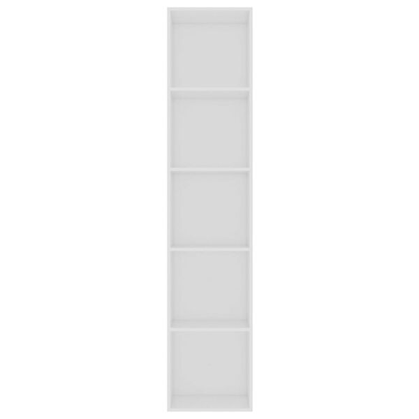 vidaXL خزانة كتب لون أبيض 40×30×189 سم خشب صناعي