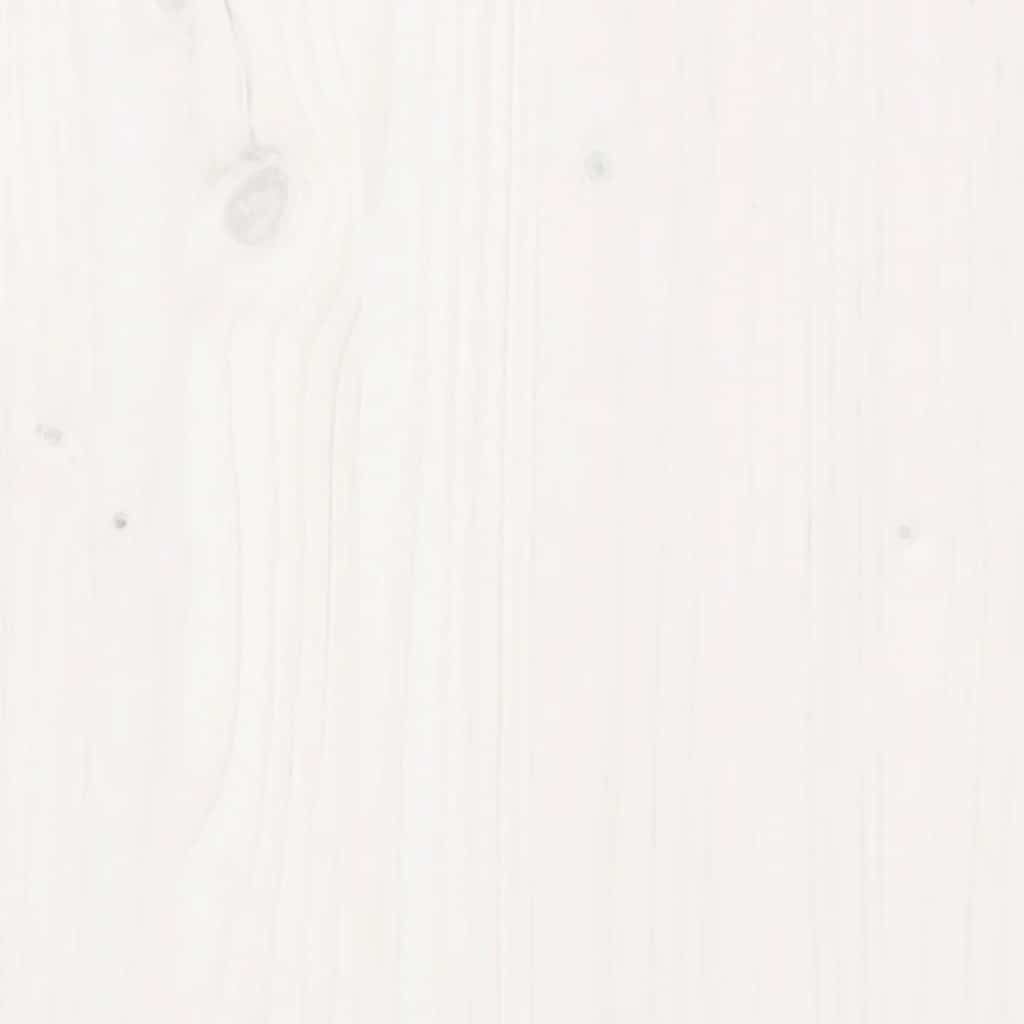 vidaXL طقم خزانة تلفزيون مكون من 3 قطع من خشب الصنوبر الصلب الأبيض