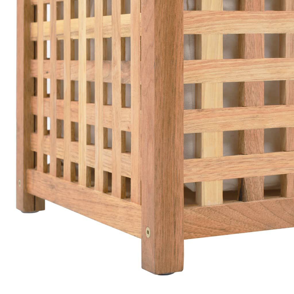 vidaXL صندوق غسيل 77.5×37.5×46.5 سم خشب جوز صلب