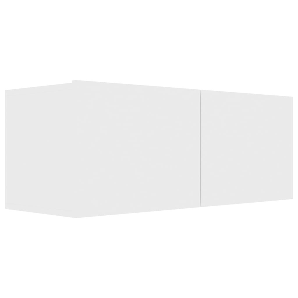 vidaXL طقم خزانة تلفزيون 4 ق خشب صناعي أبيض (801472x2+803345)