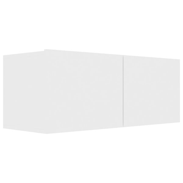 vidaXL طقم خزانة تلفزيون 4 ق خشب صناعي أبيض (801472x2+803345)