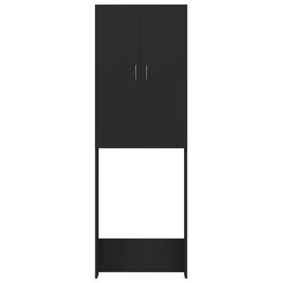 vidaXL خزانة غسالة أسود 64×25.5×190 سم