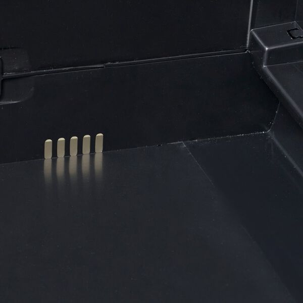 vidaXL خزانة تخزين للحديقة مع رفين أسود