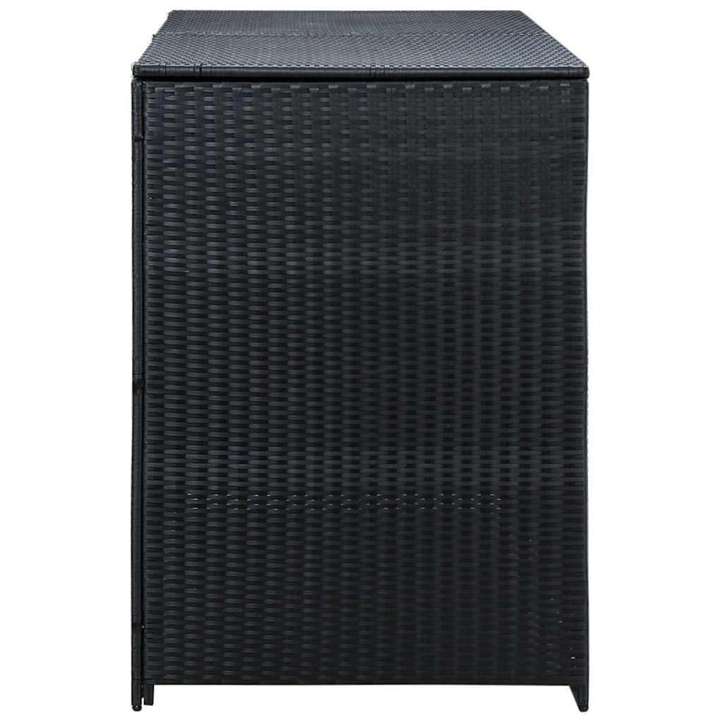 vidaXL كشك سلال القمامة مزدوج بولي روطان 148×80×111 سم
