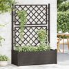 vidaXL حوض حديقة مع تعريشة 100×43×142 سم PP انتراسيت