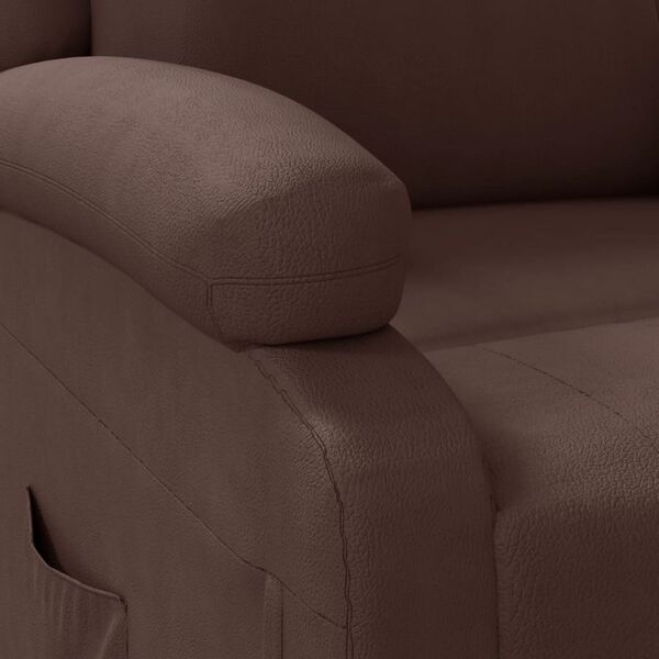 vidaXL كرسي قابل للإمالة جلد صناعي بني