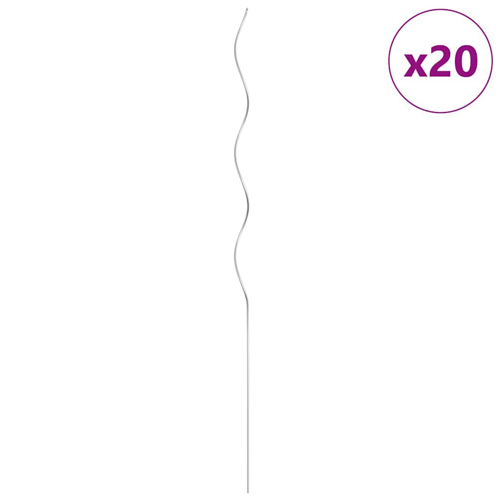 vidaXL دعامات نباتات لولبية 20 ق 110 سم فولاذ مجلفن