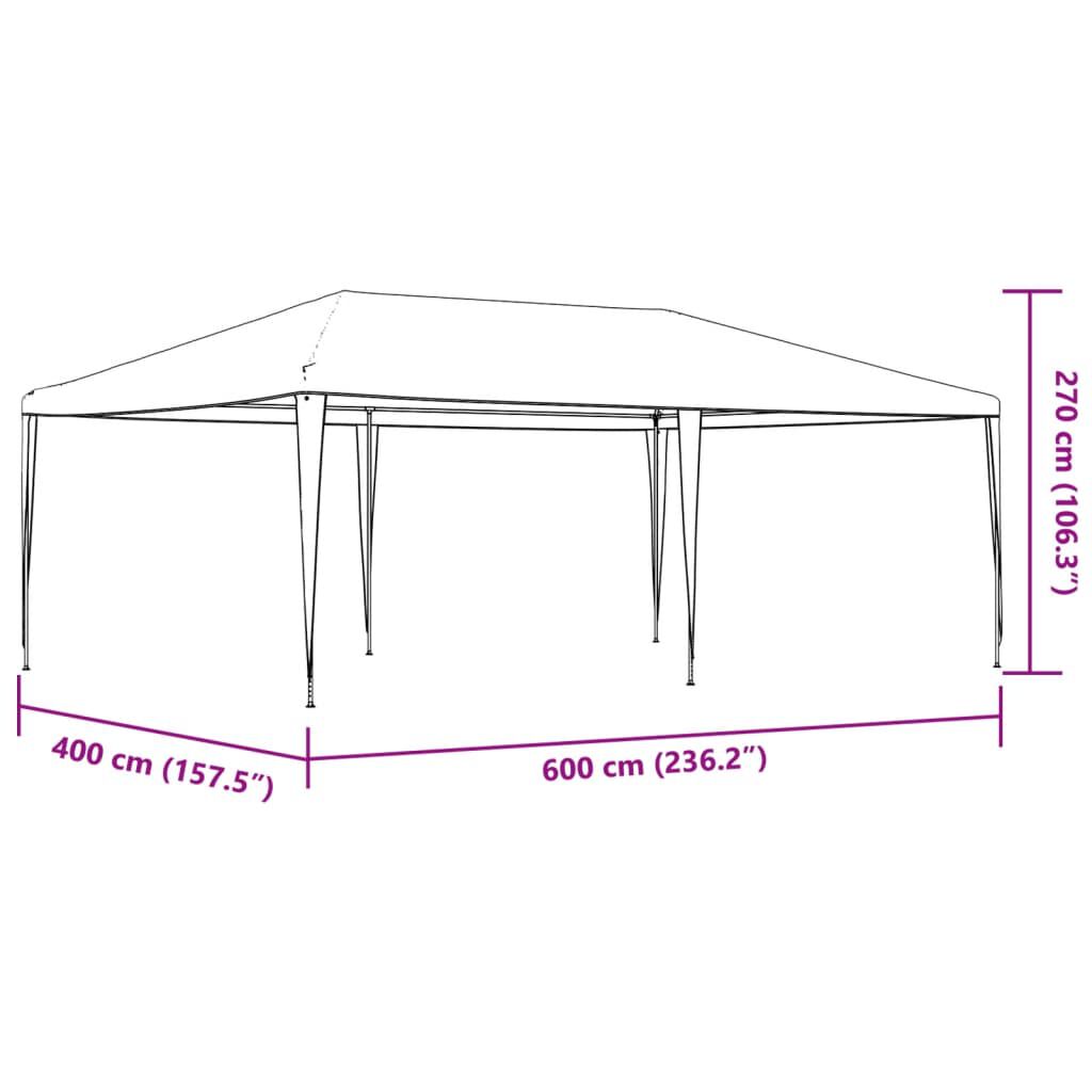 vidaXL خيمة حفلات 4×6 م أبيض