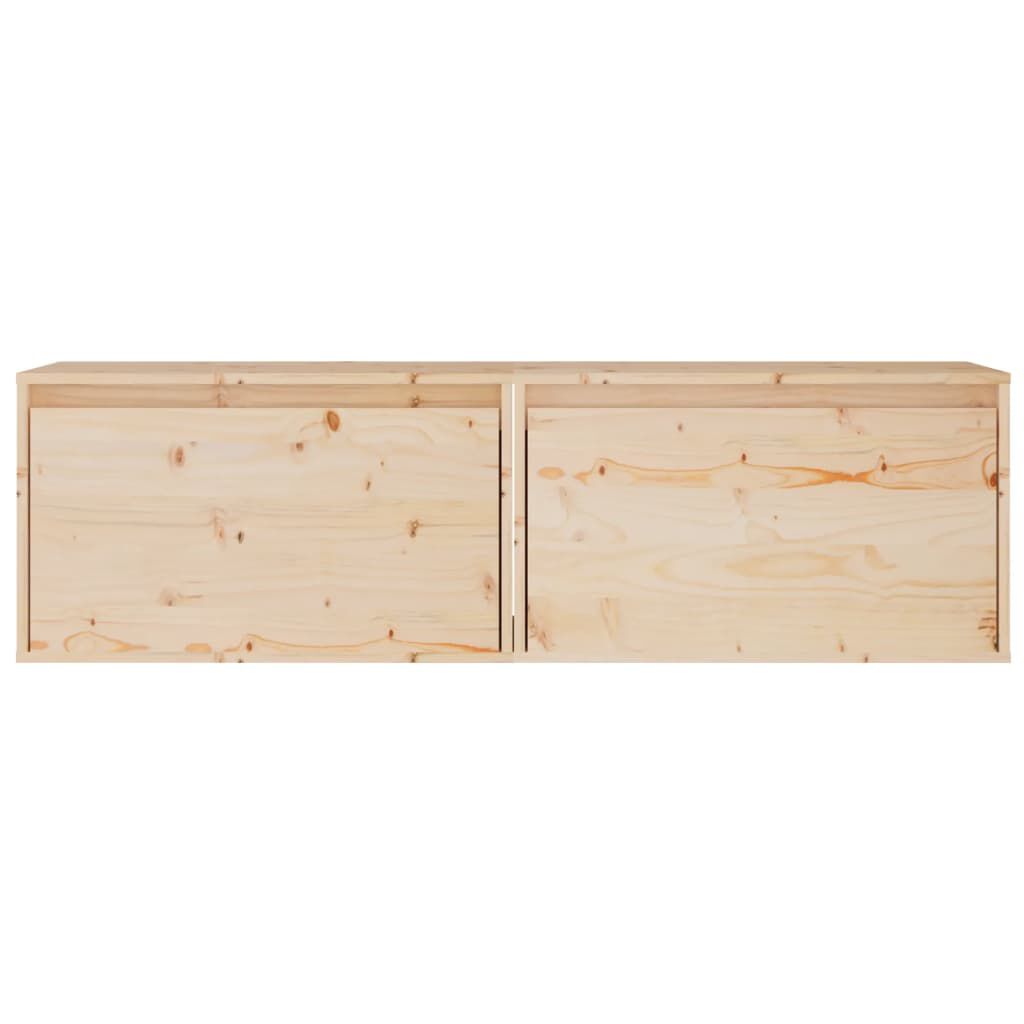 vidaXL خزانات حائط 2ق 35x30x60 سم خشب صنوبر صلب