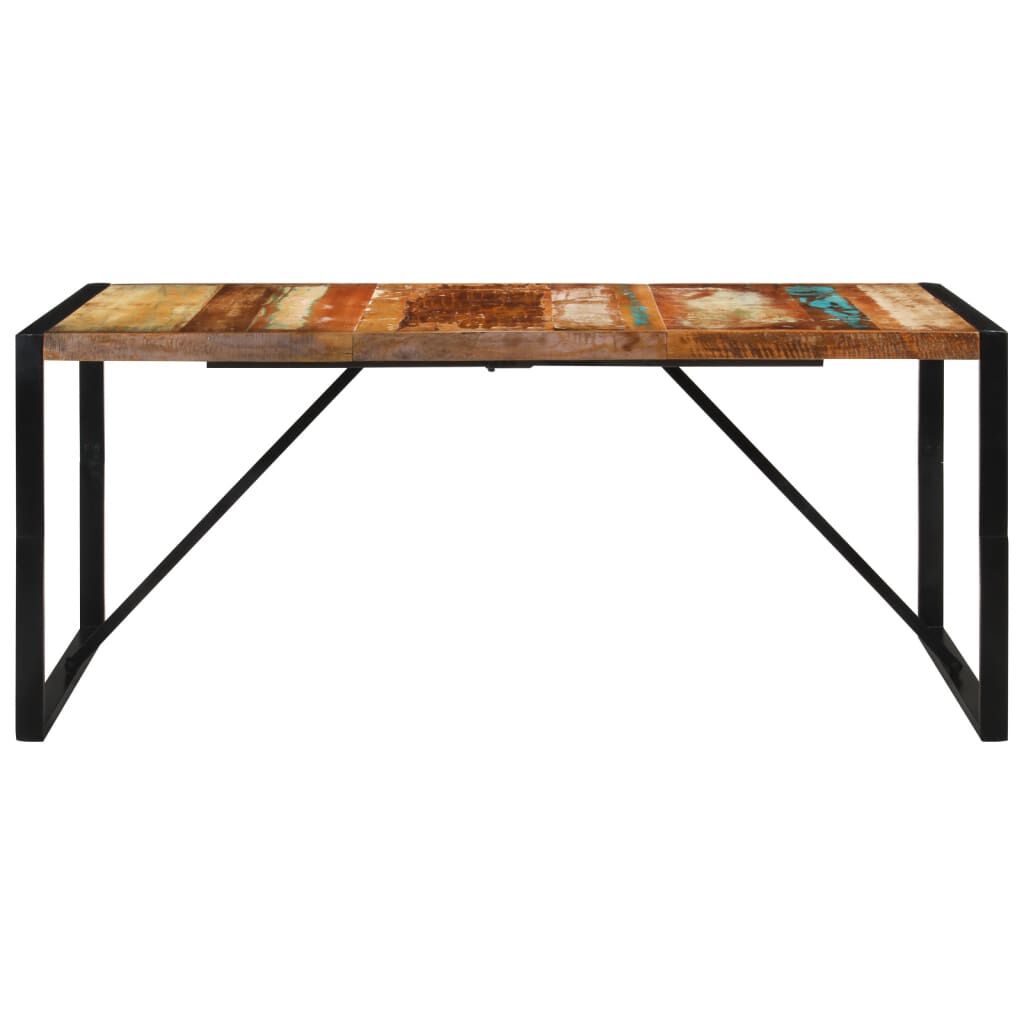 vidaXL طاولة طعام 175×90×76 سم خشب صلب مستصلح